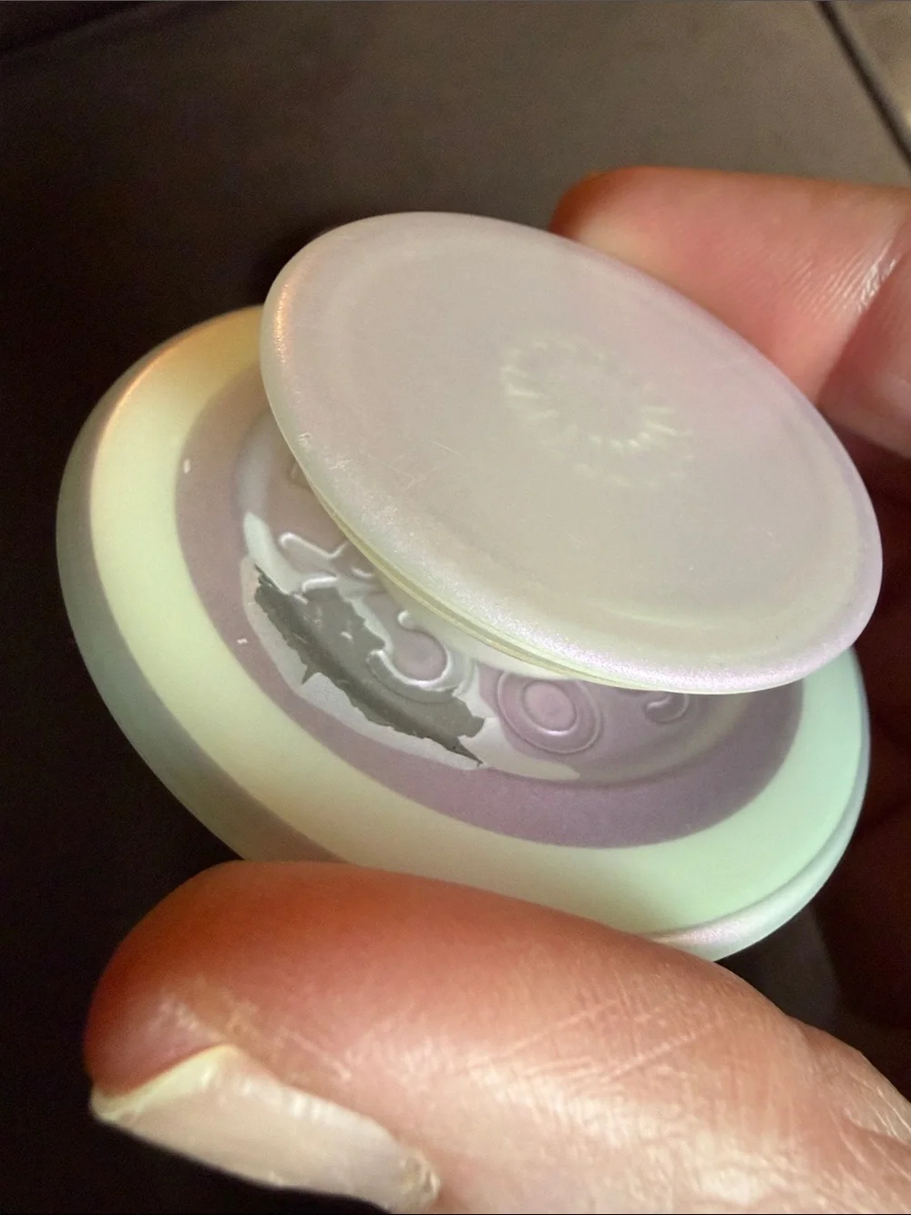 PopSocket iPhone 15 Case with MagSafe PopSocket — Iridescent White and Lavender